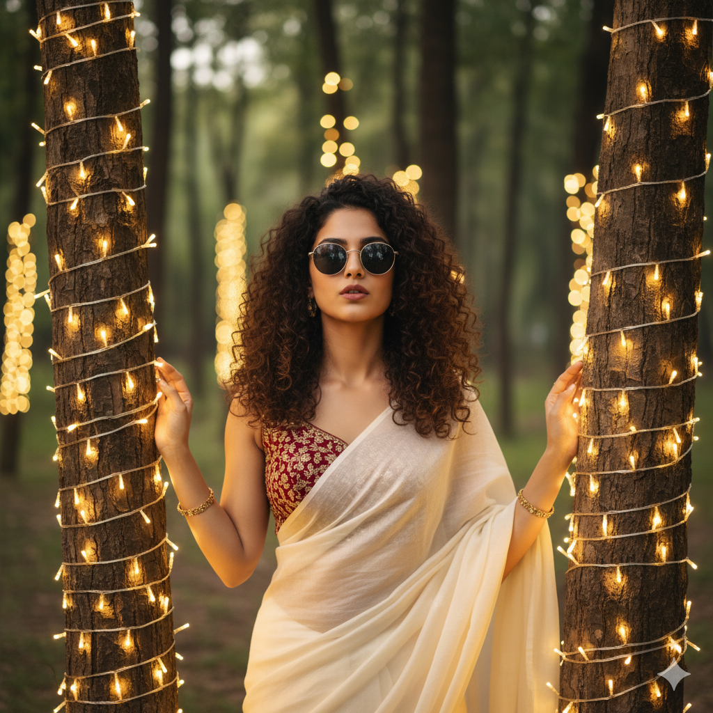 Serene Glamour in Lights