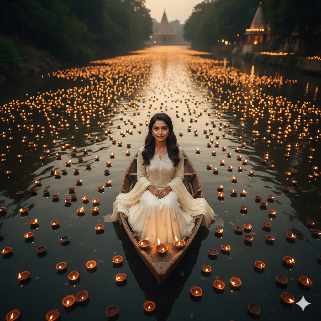 Golden Gaze from River