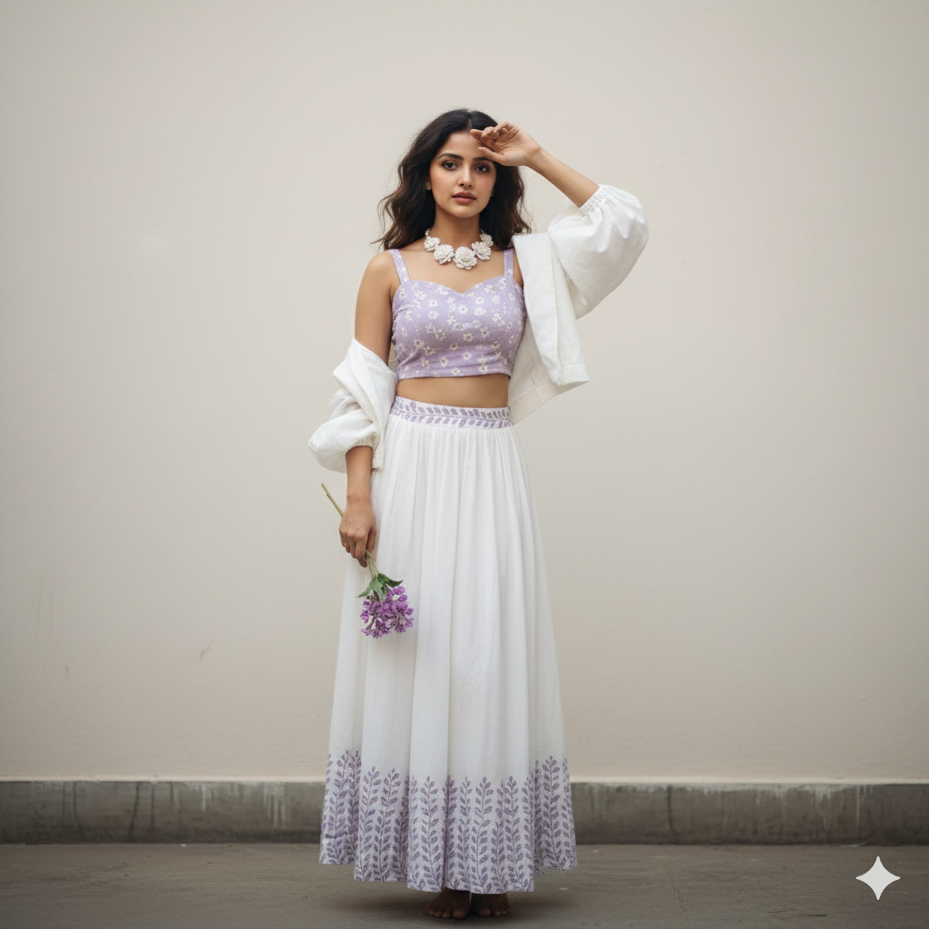 Elegant Floral Contemplation