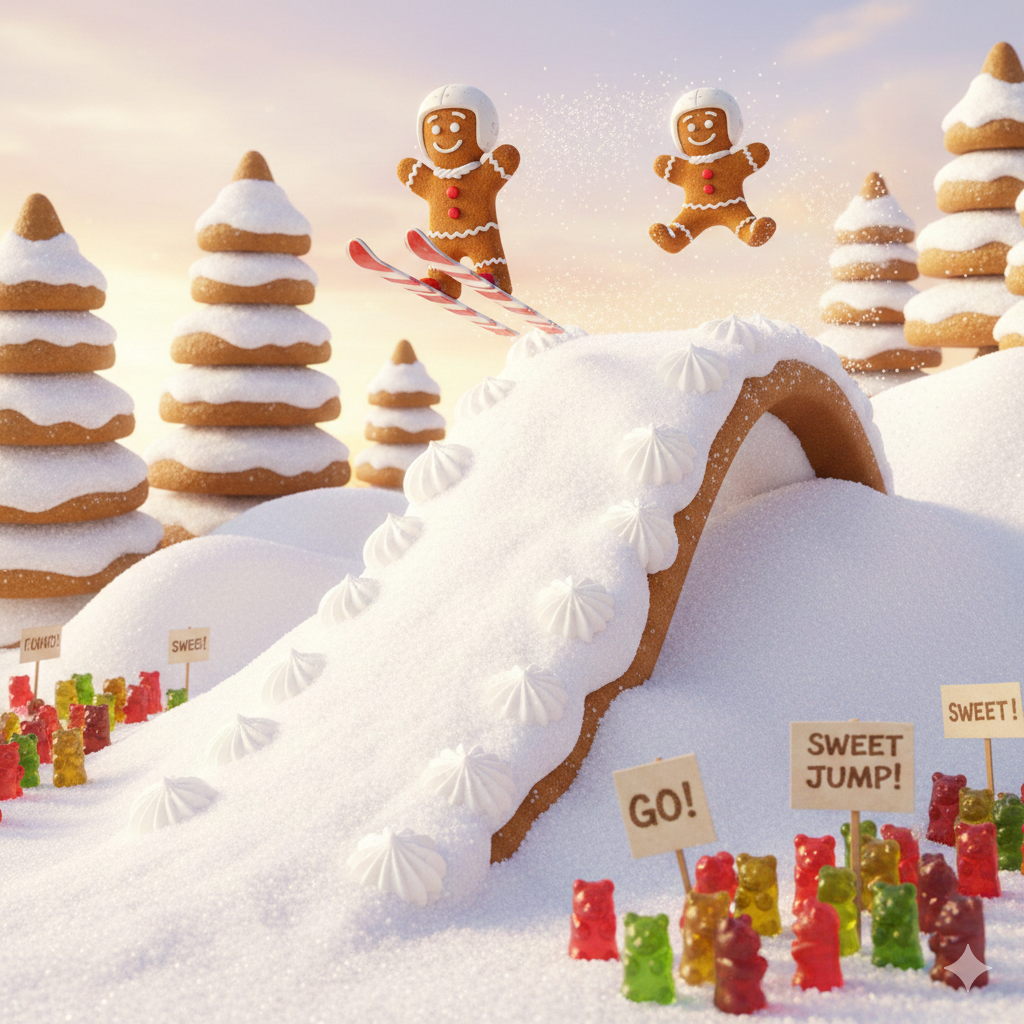 ginger bread festive sports image prompt