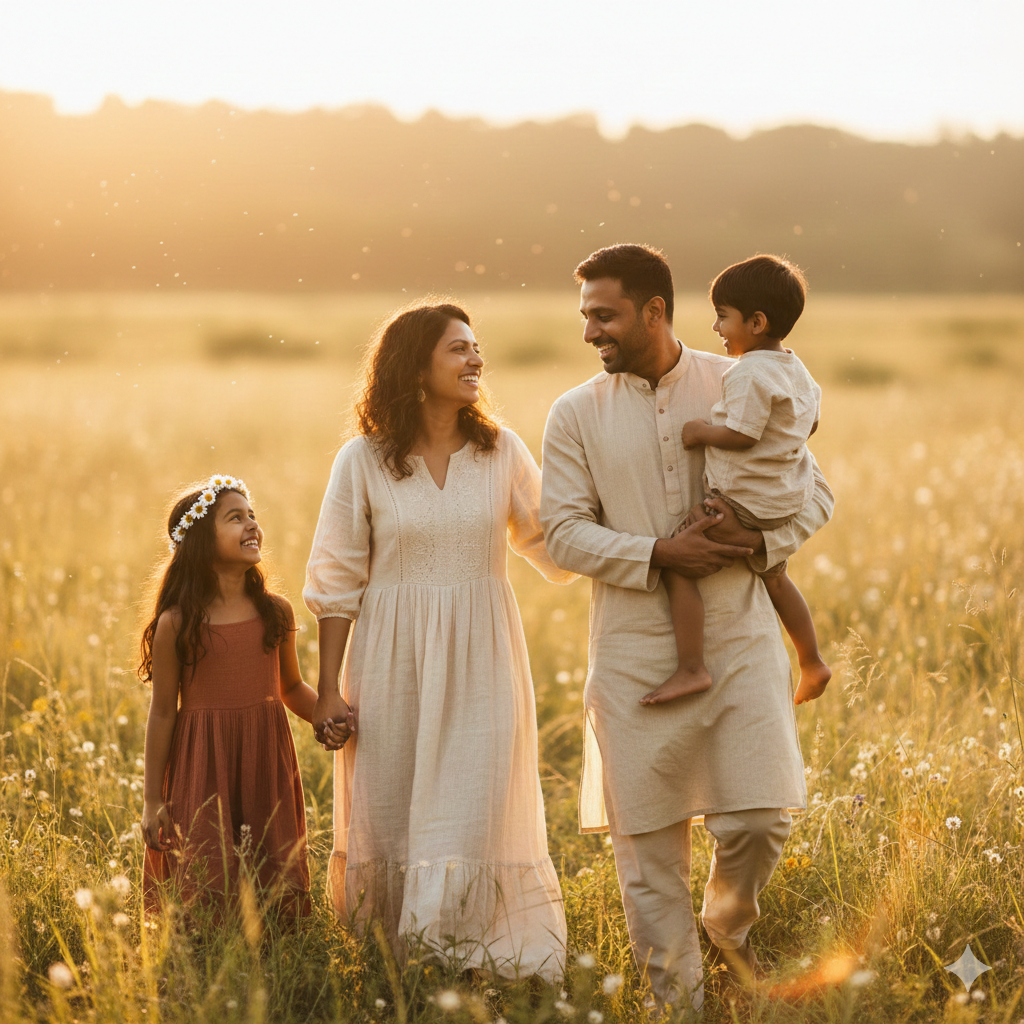 Outdoor family portrait