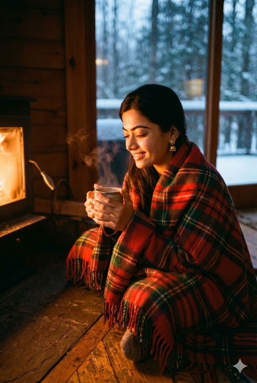 Cozy cabin image prompt