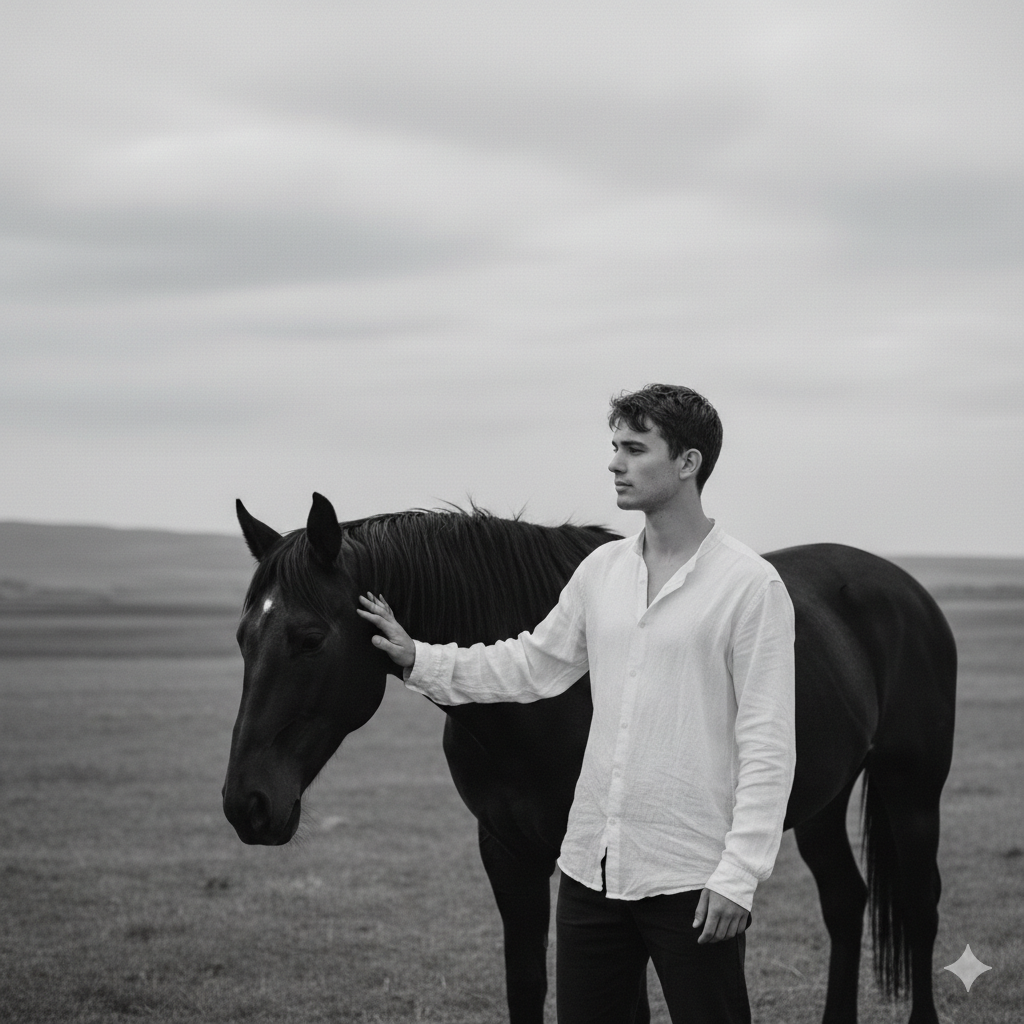 Soulful Connection in Monochrome prompt