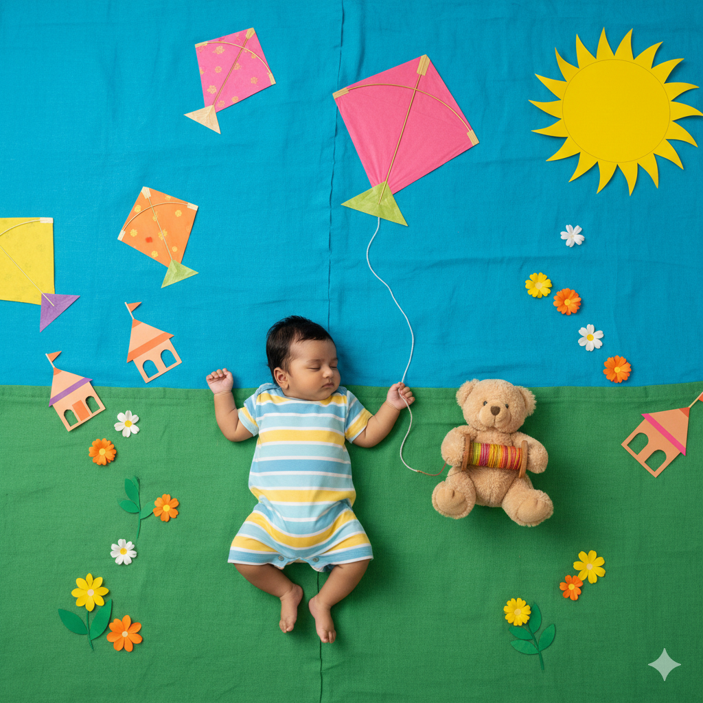 Baby photoshoot Sankranti festival prompt
