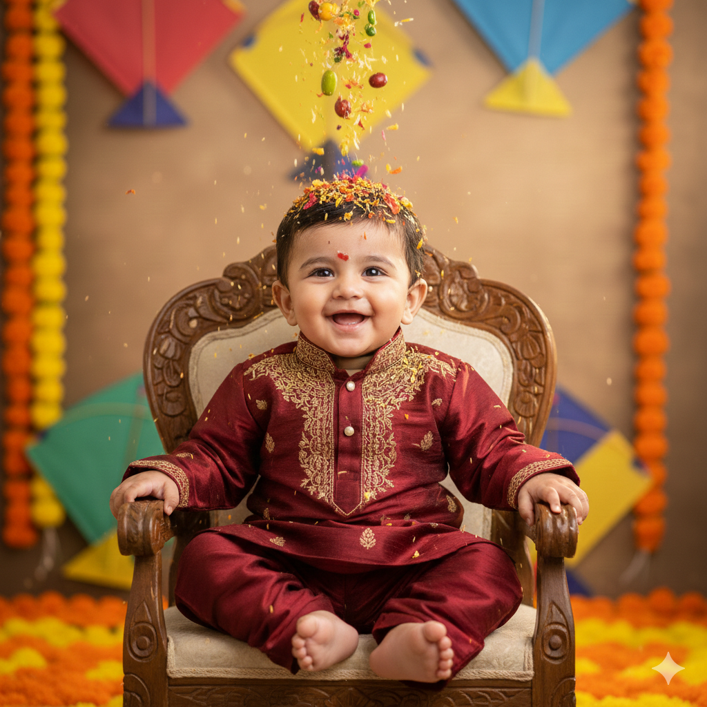 Baby Bhogi pandlu photo prompt