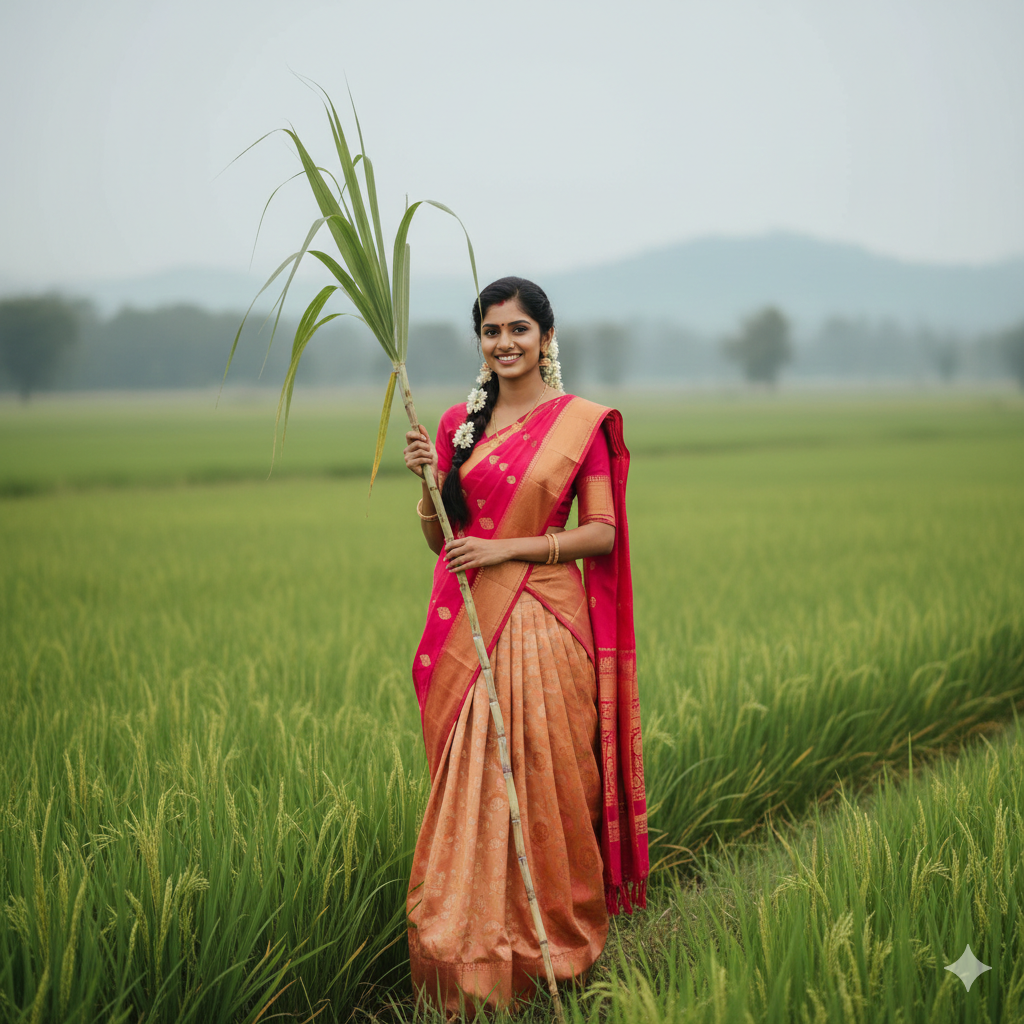 Pongal woman photo prompt
